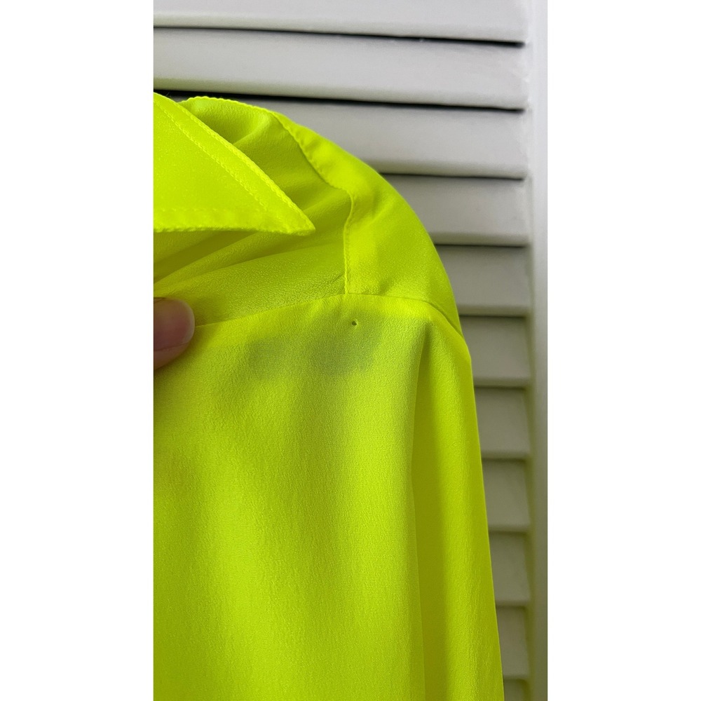 NWT Serena Bute London Women's Oversized Shirt Neon Yellow Sz Large - Picture 3 of 7